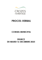 PROCES VERBAL du 16 DECEMBRE 2025