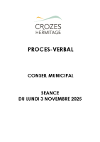 PROCES VERBAL du 3 NOVEMBRE 2025